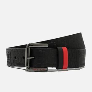 True Religion Belt with Bonus Horseshoe Logo Keyring Men's Size 34 NEW!